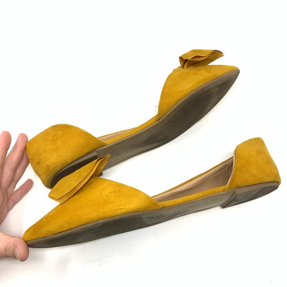 Torrid | Mustard Yellow Bow Ballet Flats Size 12W - Picture 4 of 8